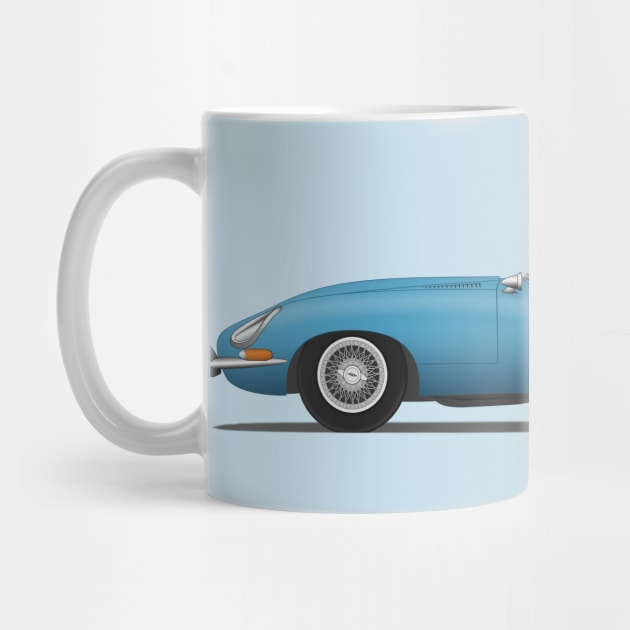 E Type Series 1 Coupe Cotswold Blue by SteveHClark